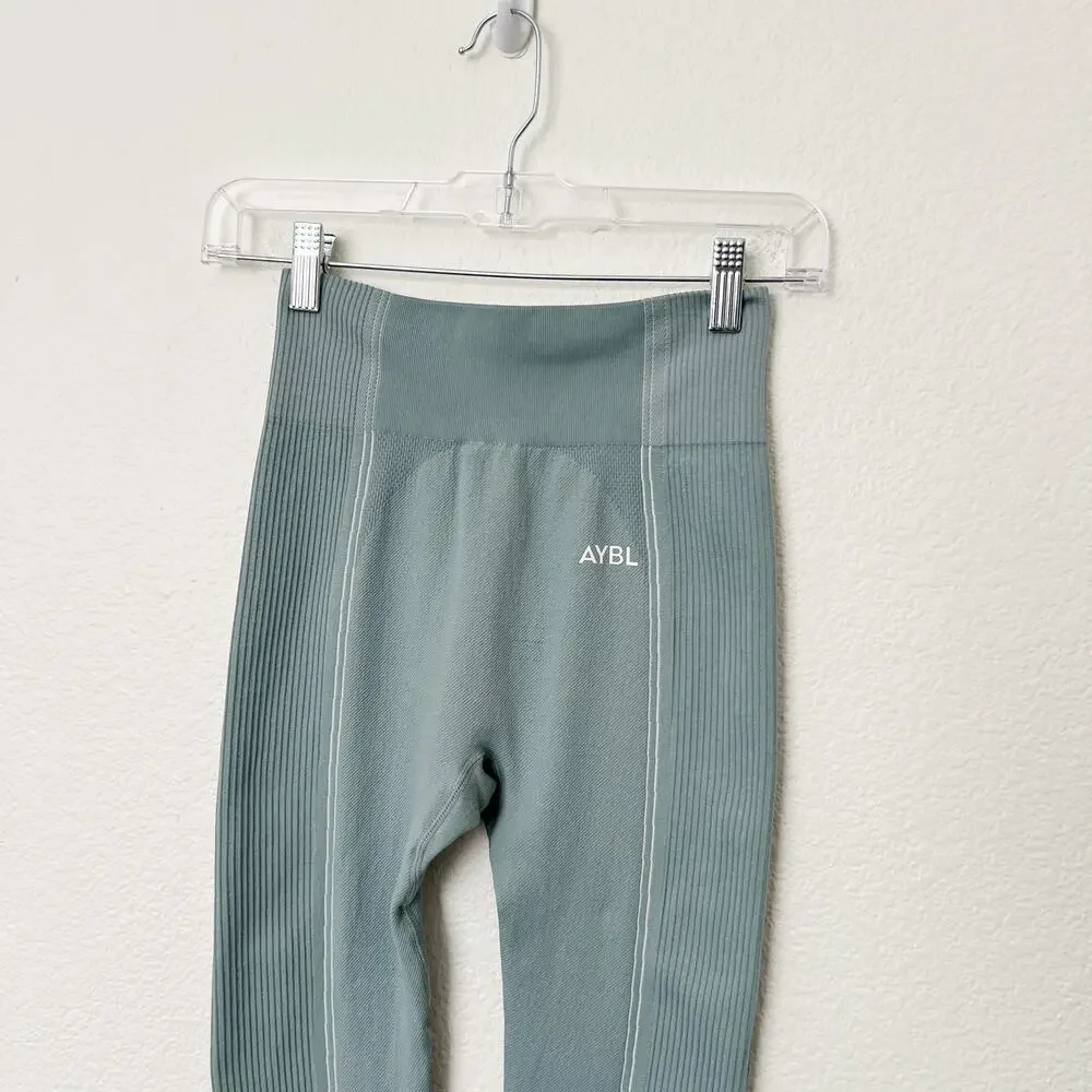 [AYBL] Teal Seamless Reflex Sports Bra & Legging Matching Set Size Small S